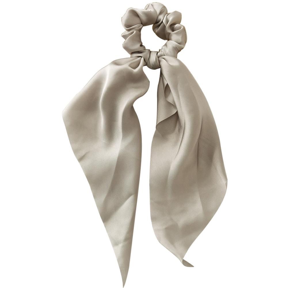 【ALLGOOD】Bow Satin Ribbon Ponytail Scarf Hair Tie Rope Scrunchies Elastic Band