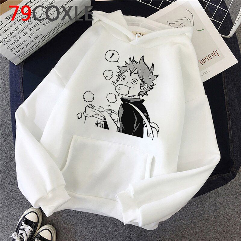 Oya Oya Oya Haikyuu Anime Hoodies Men Kawaii Karasuno Volleyball Graphic Streetwear Harajuku Uni  Hop Sweatshirts Male