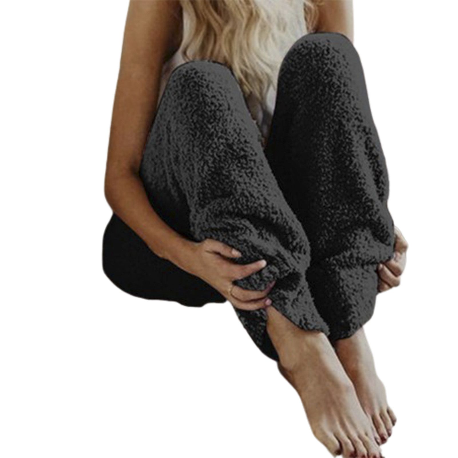 Pants Pure Color Simple Warm Sweatpants