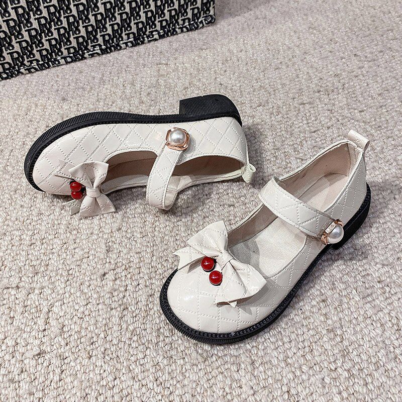 Lolita shoes Japanese sweet and cute JK single shoes bow small shoes thick-soled 3CM women's shoes