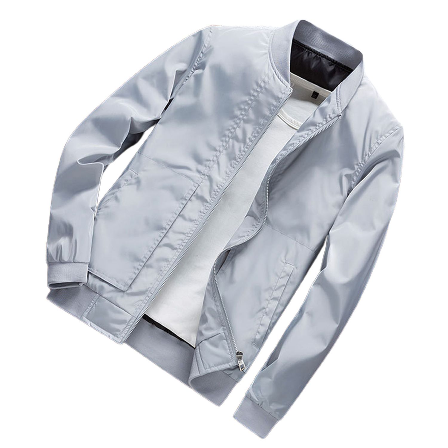 Men Coat Porle Solid Zipper Design Men Outerwear