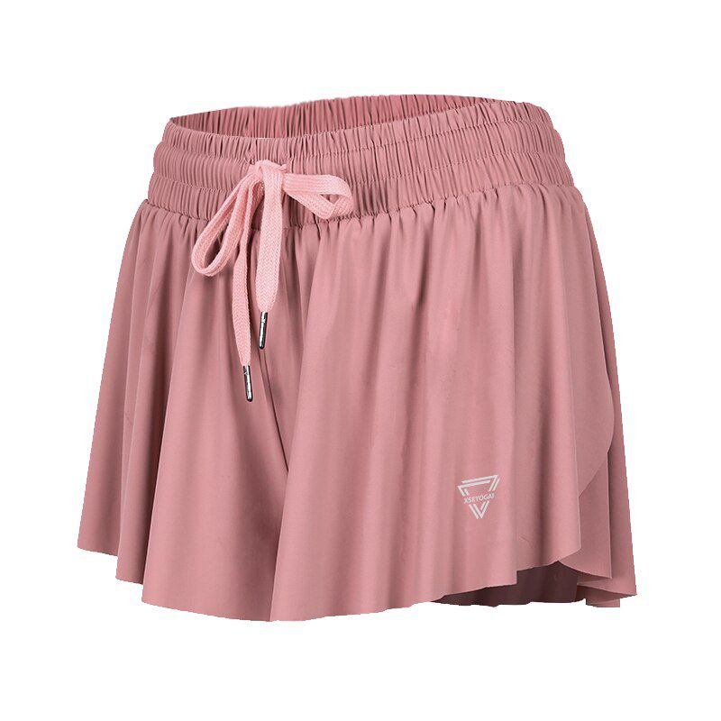 Leisure Running Fitness Swing Skirt Shorts Women Gym High Waist Stretch Tights Sweat Absorbent Yoga Sweatpants