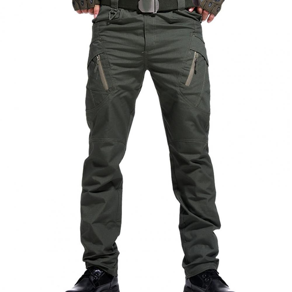 Cargo Pants Multi-Pocket Skin Friendly Cotton Blend Water Resistant Long Pants for Outdoor
