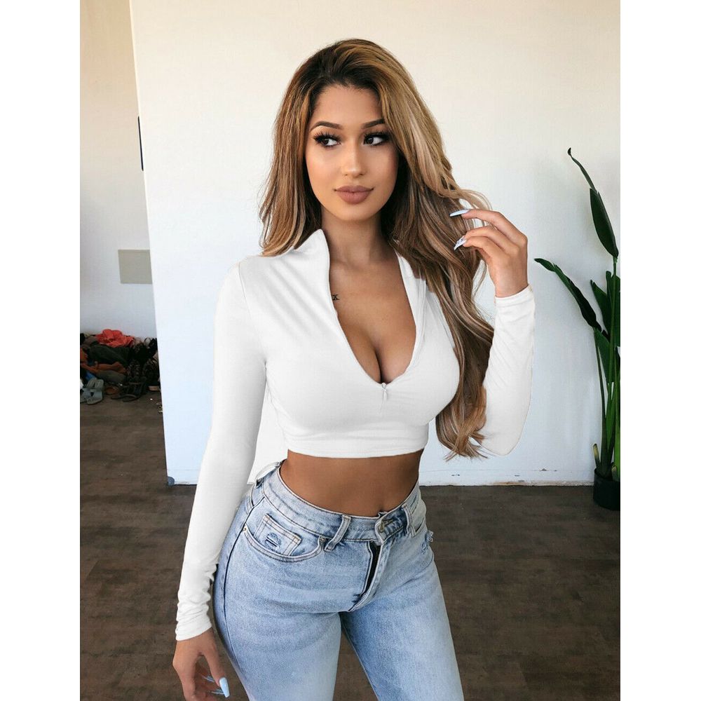 Gothic Women Crop Top Camis Ladies Zip Up Slim Fitness T-shirt Tank Tops Female Casual Solid Red White Tee Top Femme Camis