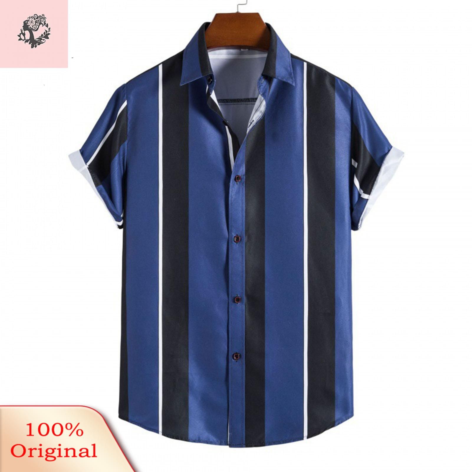 Sunnyheart Business Shirt Wear-resistant Single-ed Turn-down Collar Summer Shirt