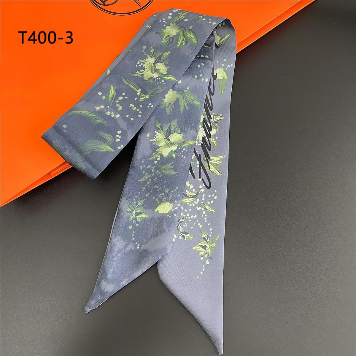 Tropic Affair Luxury Brand Scarf Women Silk Scarf Bag Skinny Scarves Design Wrist Towel Foulard Neckerchief Headband For Ladies