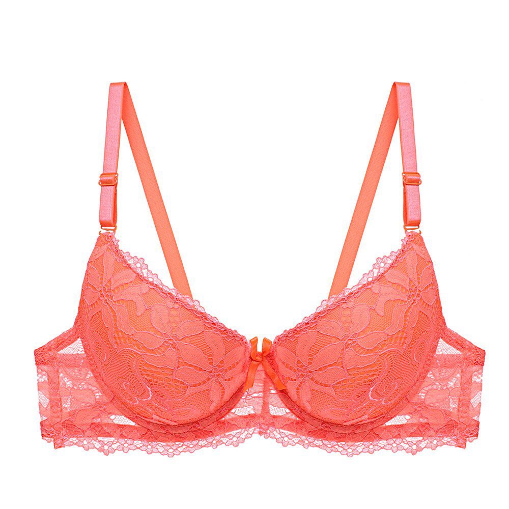 Women  Bra Add 2 Size Padded Push Up Bra Thick Cup for Small Size A B Cup 34 36 38 Floral Lace Emboridery Bh