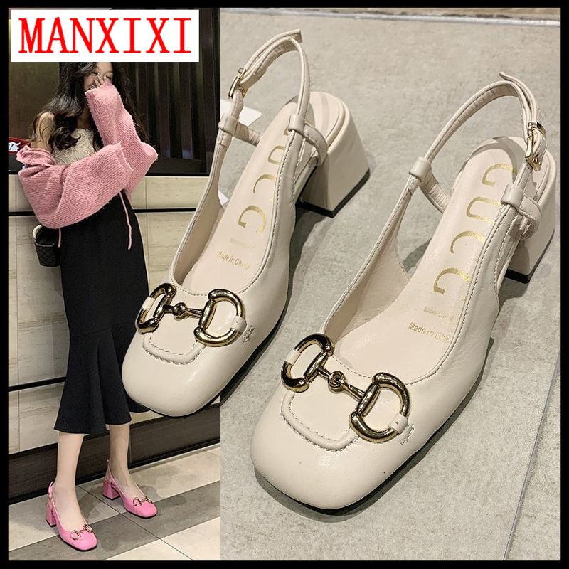 Fashion Beautiful 2.16 Inches Heels Cute Mules Sandals For Women (Size 35-39)