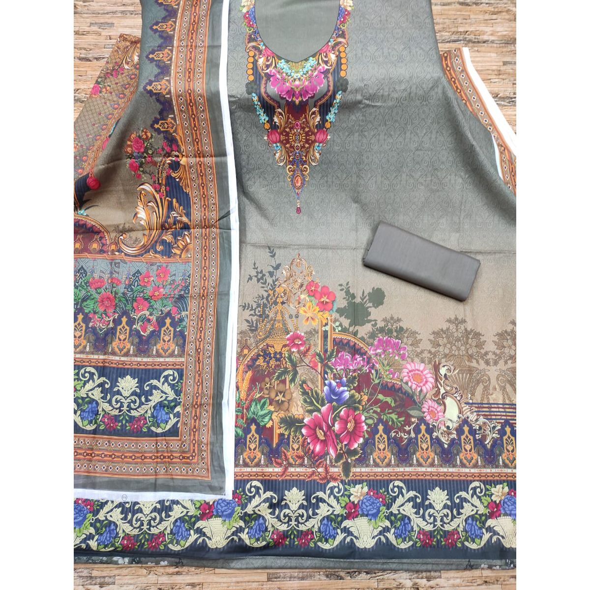 Unstitched Malhar Pakistani digital printed lawn three piece