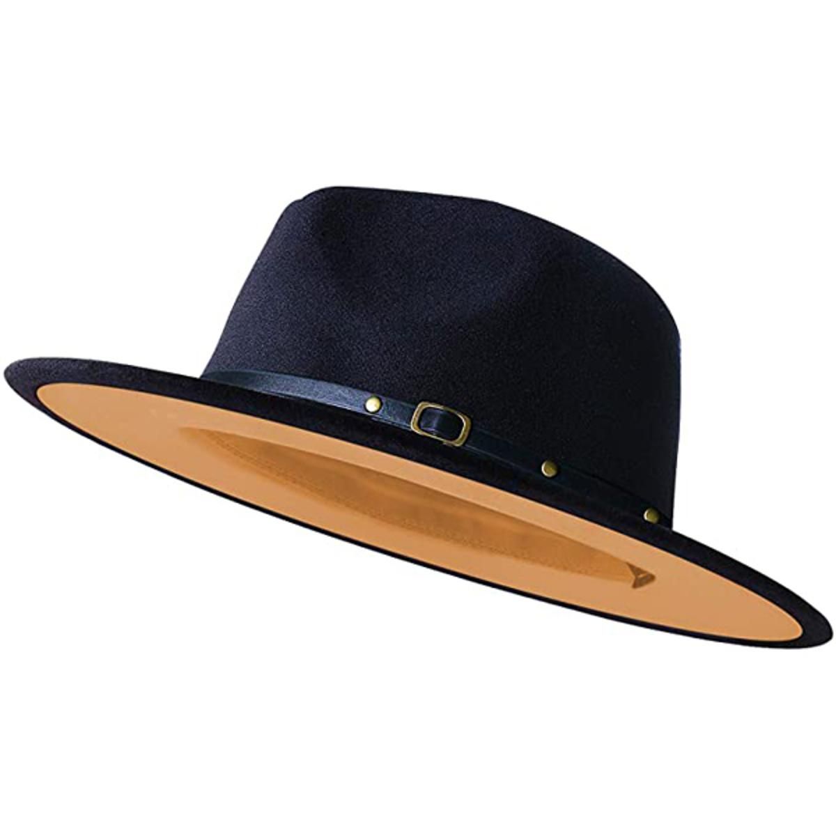 Lavender purple fedora hat two-tone belt  Panama felt hat ladies jazz hat church hat men шляпа женская