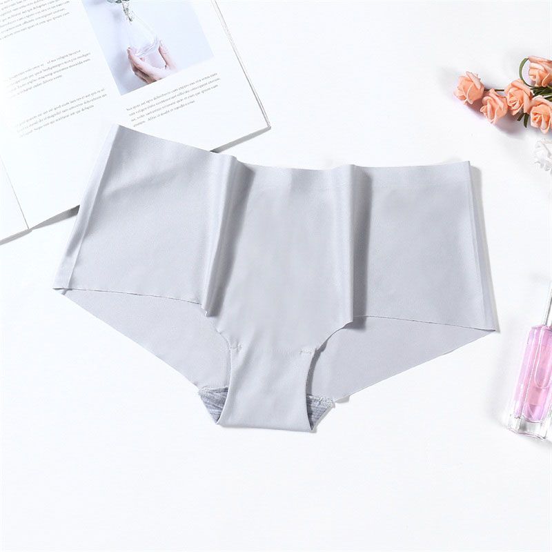 [CMENIN Girls] Fashion Silk Cotton BreathablePanties for Woman Seamless Boyshorts Female Underwear  Sleeping Wear P0099