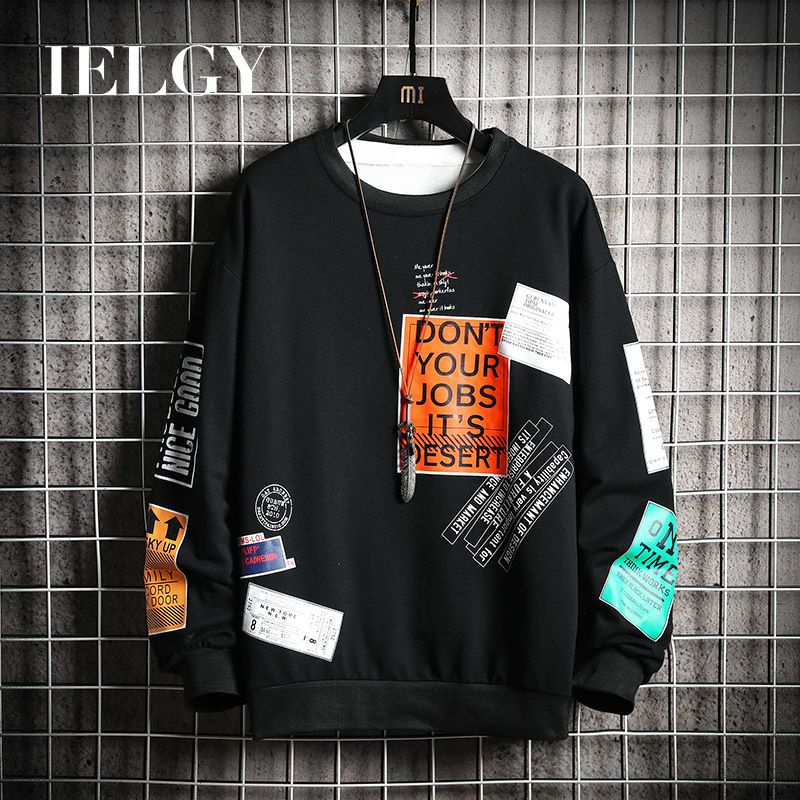 IELGY men's sweater new Korean version of the trend on the clothes loose ins long sleeves