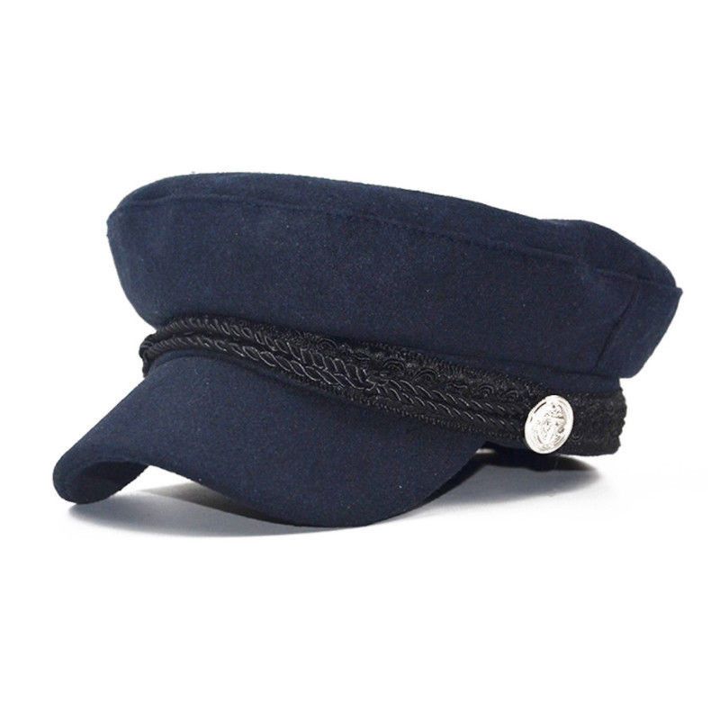Men Women Winter Greek Fisherman Sailor Cap Fiddler Hat Peaked Cap Sport  Cap Retro Beret With TBrim Cool Hat