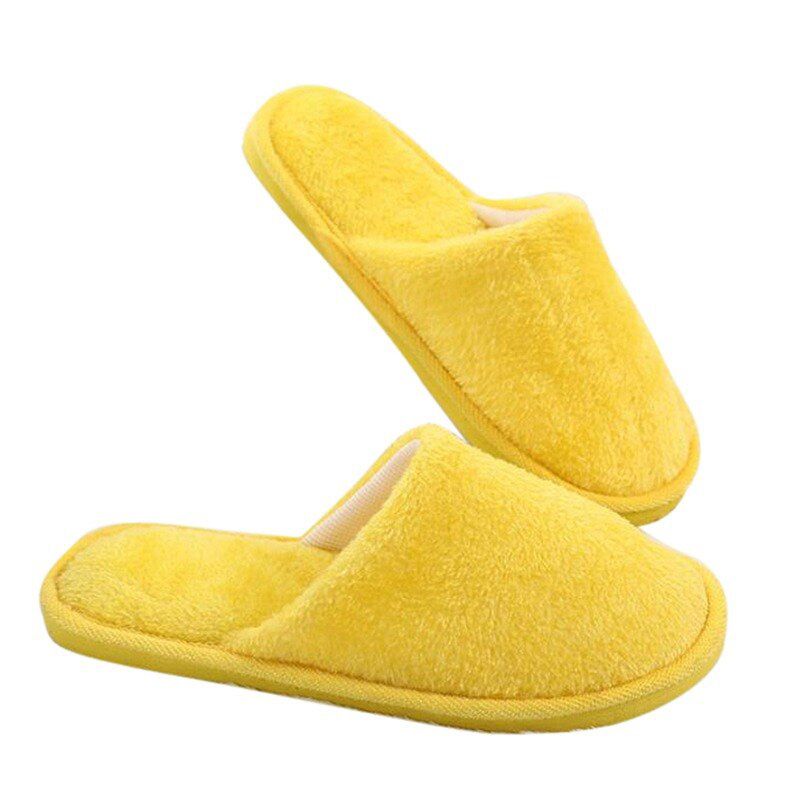 Cute Soft Plush Cotton Couples Slippers Uni Anti-slip Indoor House Shoes Women's Flip flops Home Slippers Autumn Winter Shoes