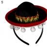 Mini Mexican Hat Hairband Loop Headband Day of the Dead Cosplay Hair cessory