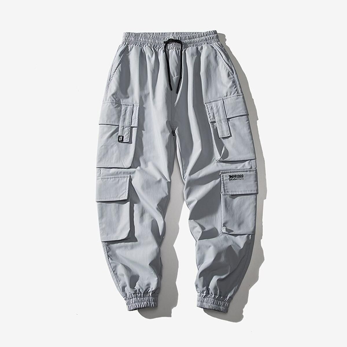 Streetwear Casual Joggers Men Side-pockets Mens Cargo Pants Fashion Slim Sweatpants Harem Pants Ankle-length Men Trousers