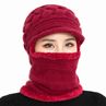 Fashion Solid Color Neck Warmer Winter Women Beanies Hat Ski Cap Bal