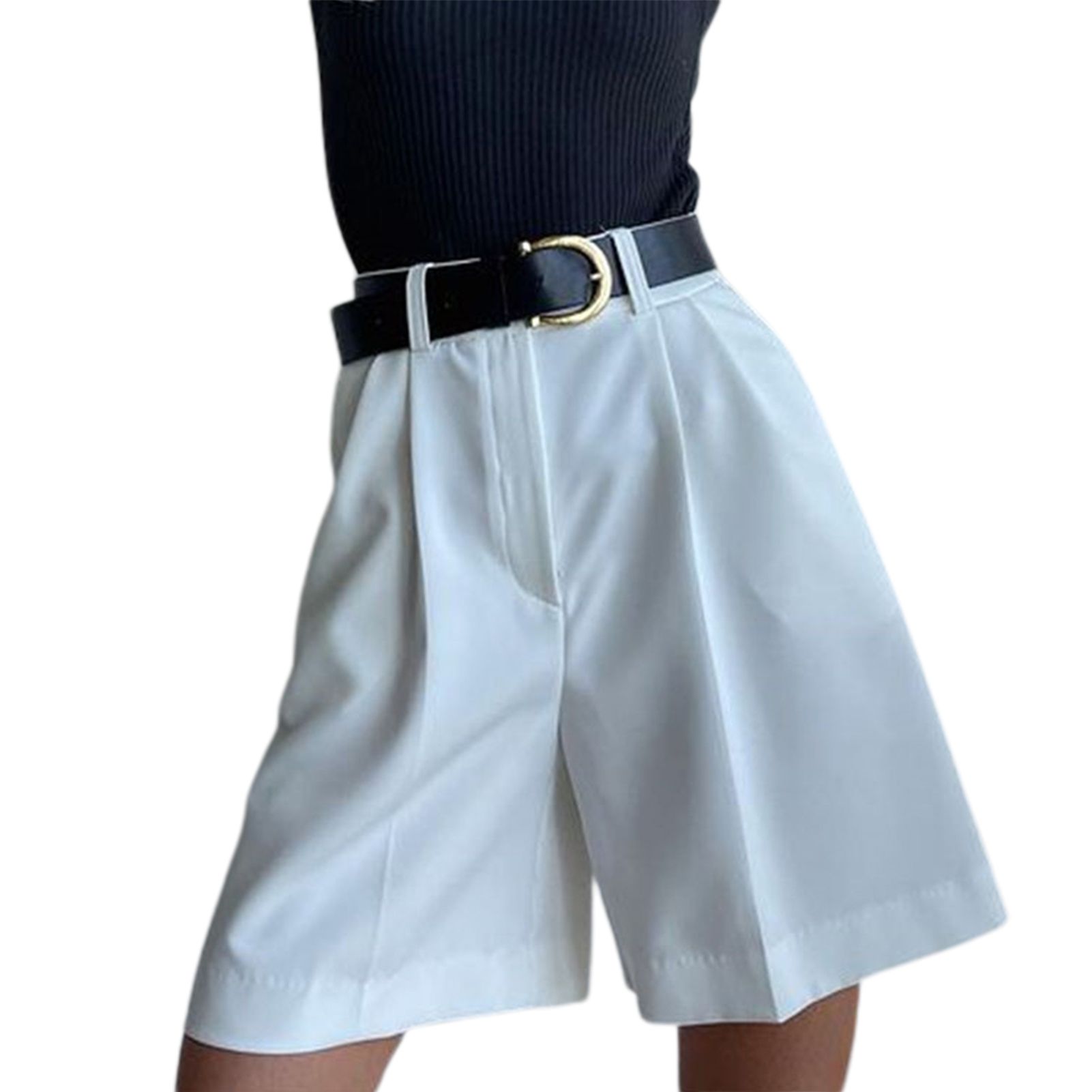 Short Pants High Waist Simple Pockets Short Pants