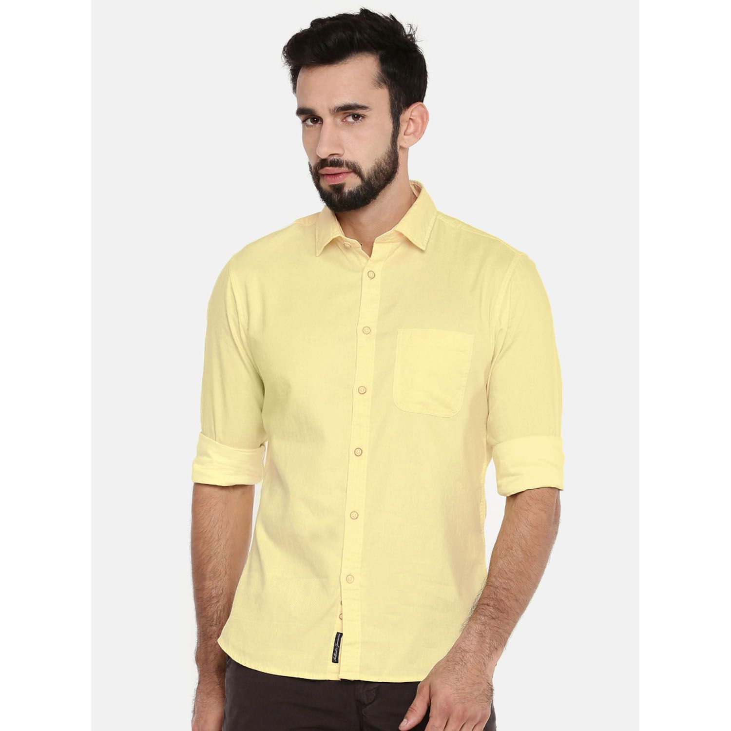 Grey Long Sleeve Casual Shirt for Men