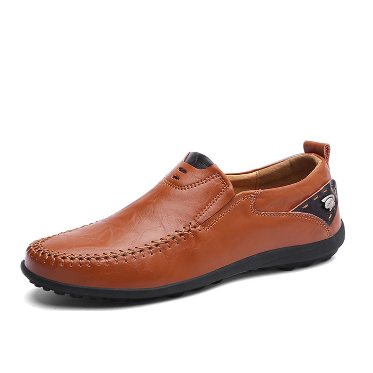 Italian Men Casual Shoes Summer Leather Men Loafers Moccasins Slip on Men's Flats Breathable Male Driving Shoes Ztos