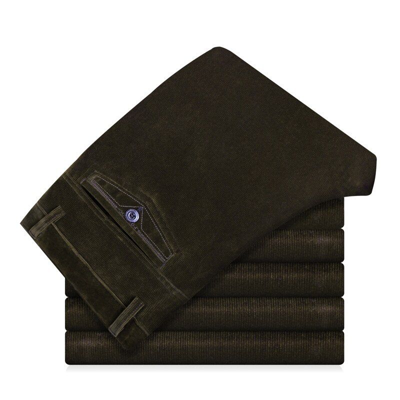 2020 autumn winter corduroy pants men trousers Fashion pants elastic force High Waist Straight pants trousers for men classic