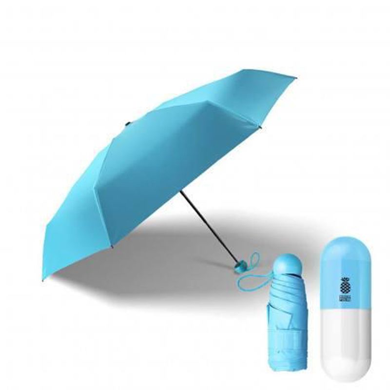 7" Mini Folding Capsule Umbrella With Cute Capsule Case