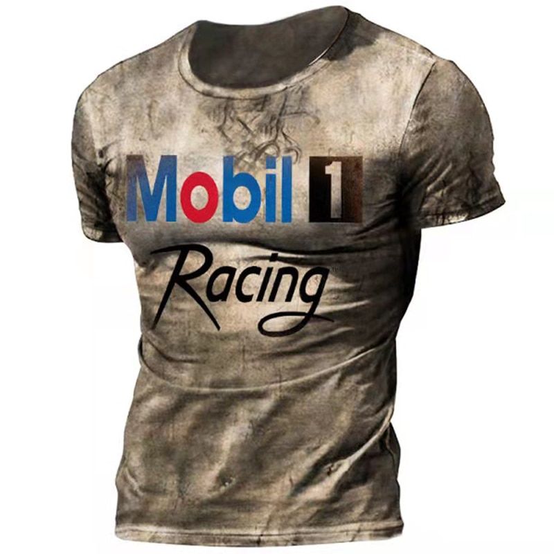 Harajuku Summer Printed Camisetas T-shirt Streetwear Vintage Casual Short-sleeve Oversized T-shirt Men Tees Tops Hombre