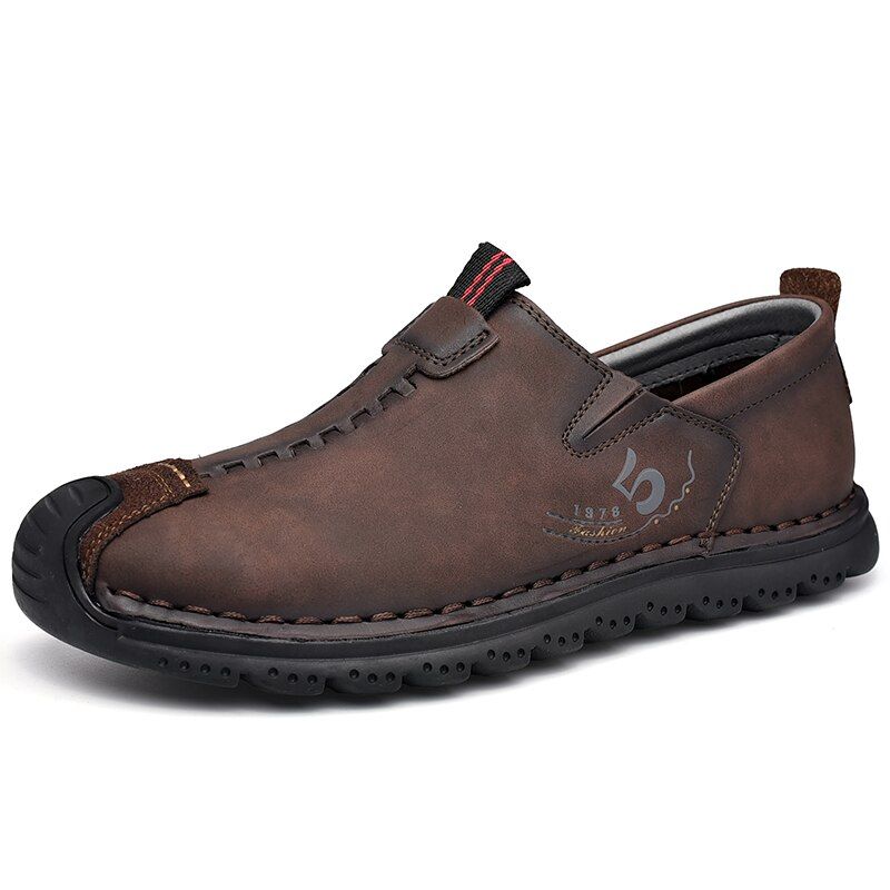 New Big Size Men's Shoes Split Leather Men Casual Shoes Fashion Top Quality Driving Moccasins Slip On Loafers Men Flat Shoes