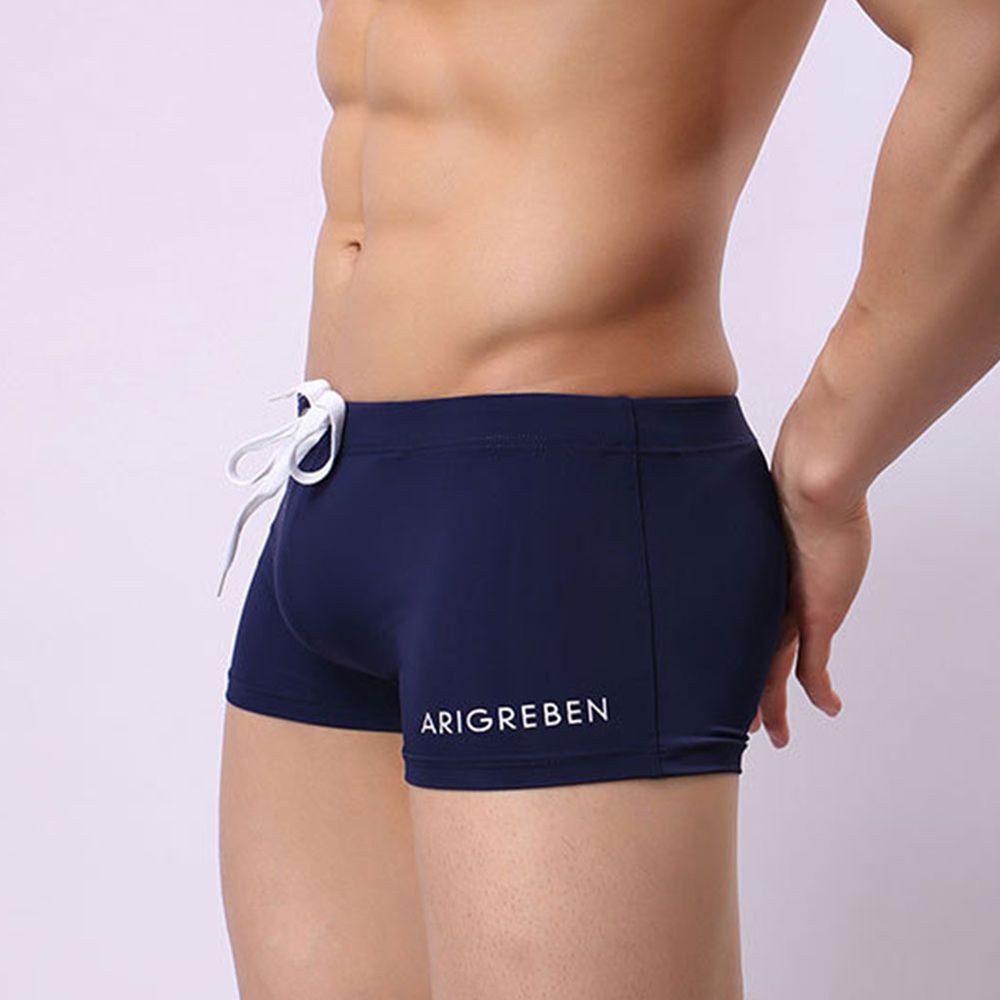 OIMG Men Swim Brief Sexy Square Leg Athletic Swimming Trunks Breathable Board Surfing Shorts
