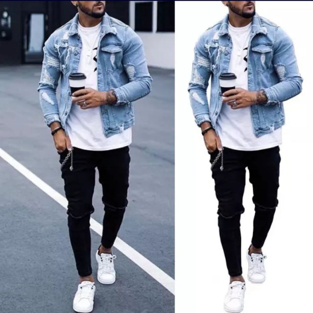 Custom Design Winter Fashion Denim Jacket For Men - Denim Jacket - Denim Jacket For Men