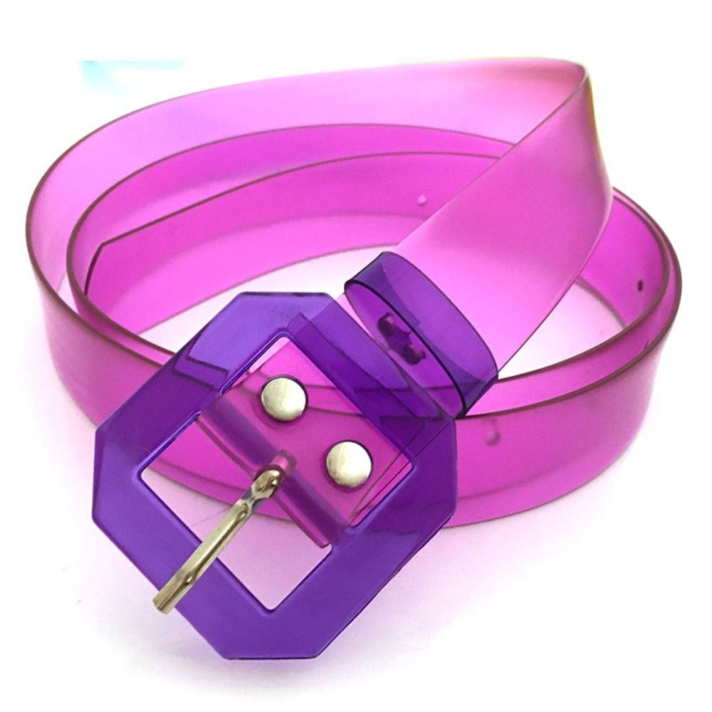 New Multi-color Transparent plastic belts fashion Skinny casual waist for woman buckle belts for jeans pants summer