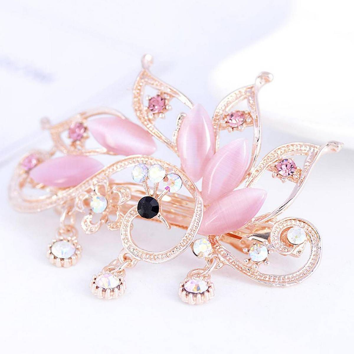 【BestGO】Korean Bow Hairpin Women  Alloy Clips Ladies Hair Clip Hair Accessories