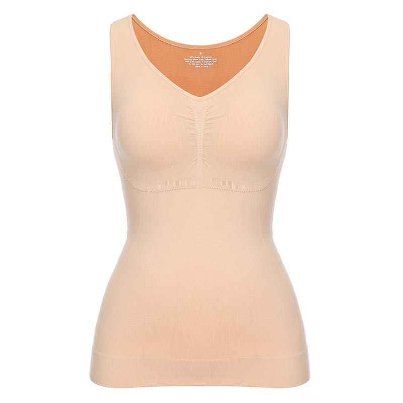Tank Tops for Women with Built in Bra Shelf Bra Casual Wide Strap Basic Camisole Sleeveless Top Shaper with Removable Bra