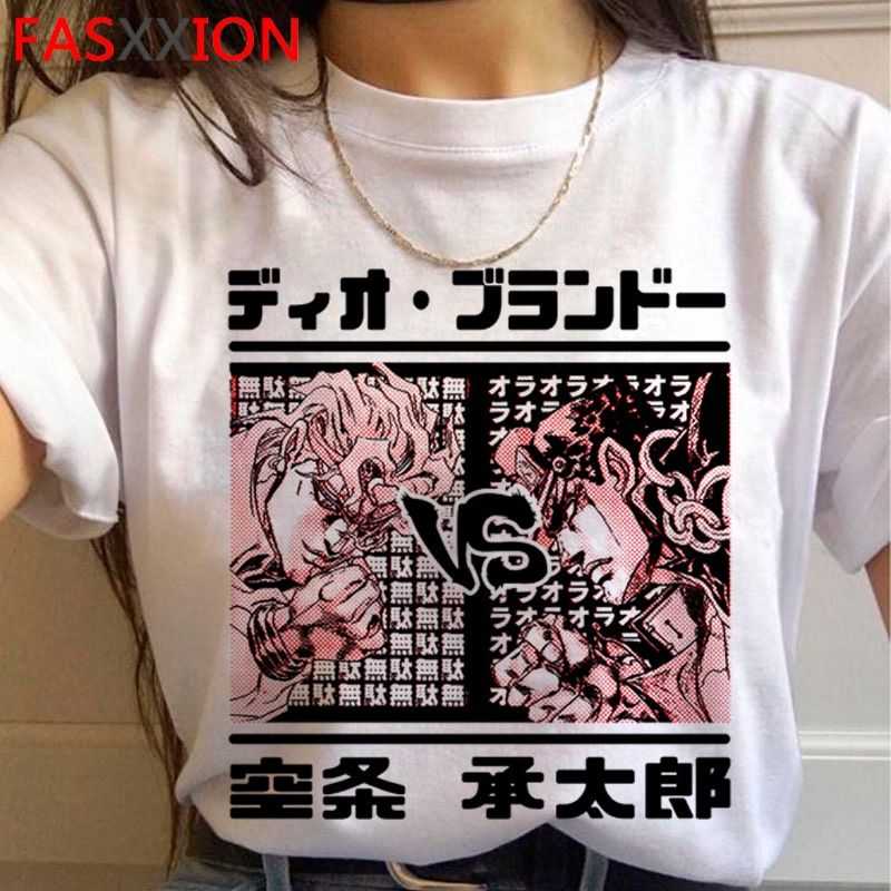 Jojo Bizarre Adventure T Shirt Men Jnese Anime Summer T-shirt Kawaii Jojo Graphic Tshirt Cute UniManga 90s Top Tees Male