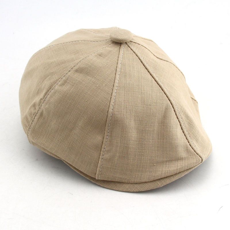 BFDADI 2020 Spring And Summer Newsboy Cap 57 58 59 60cm Thin Linen Cap Breathable 5 Colors Hat For Men And Womem