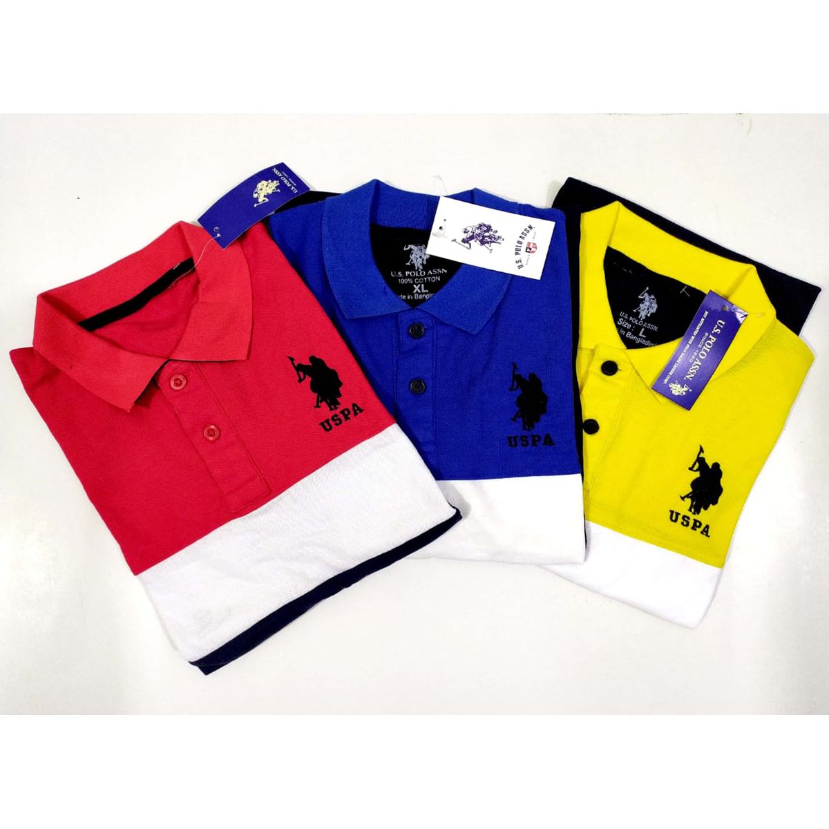 combo pack (3pcs) Cotton Half Sleeve polo T-Shirt for Men