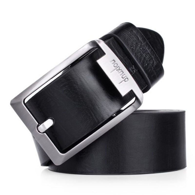 Mens Woman Leather Single Prong Belt Business Casual Metal Buckle Belt Leather Waistband Vintage Classic Belts Waist Strap WY