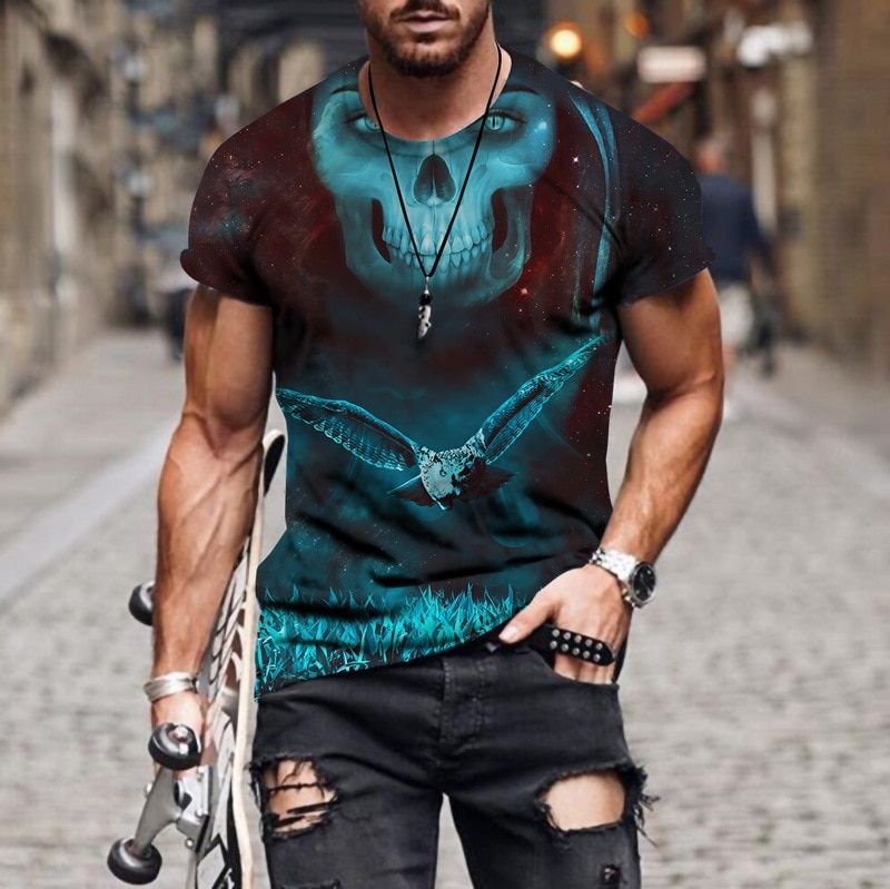 Hop Black Soul Street Men's T-shirt Ghost Claw Harajuku Summer Short Sleeve 3D Printing Fashion Loose Top корейская одежда