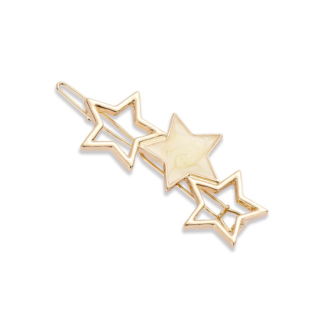 1pc Women Cute Acetate Round Star Alloy Hair Clip Headwear Hair Ornament Headband Hairpin Barrette Fashion Hair Accessories