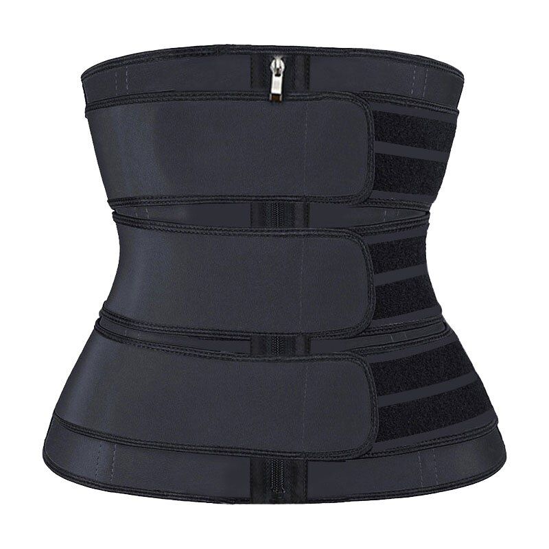 Neoprene Sweat Body Shaper Belts Three Waist Trainer Belt Shaping Colombian Girdles Adjustable Slimming Tummy Trimmer Corset