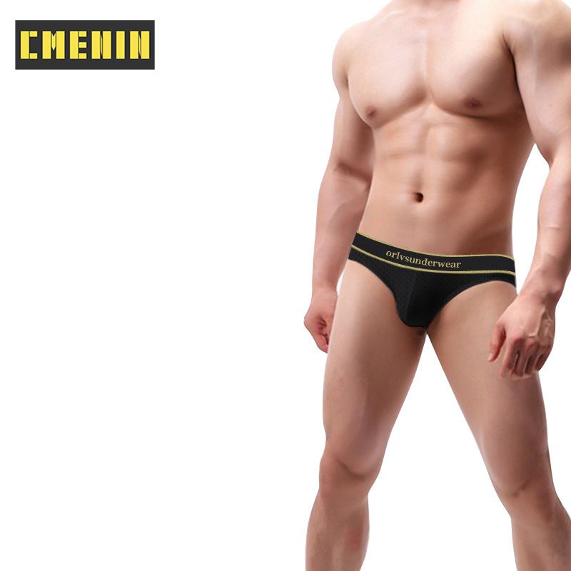 CMENIN 1pcs ORLVS (1 Pieces) Mesh Spansex  Men Underwear thongss Mens Jockstrap Breathable thongss And G strings CMENIN 1pcs Splice Innerwear OR6105