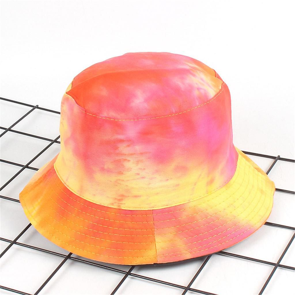 【ALLGOOD】the last waltz Cotton Adults Bucket Hat Cap Fishing Fisherman Beach Festival Sun Tie Dye