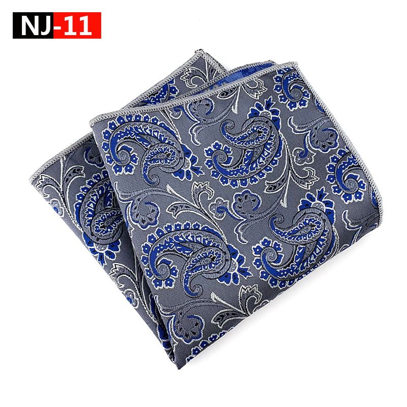 Loldeal 2021 New Retro Style Paisley Pattern Suit Pocket Square Piping Craft Suit Handkerchief