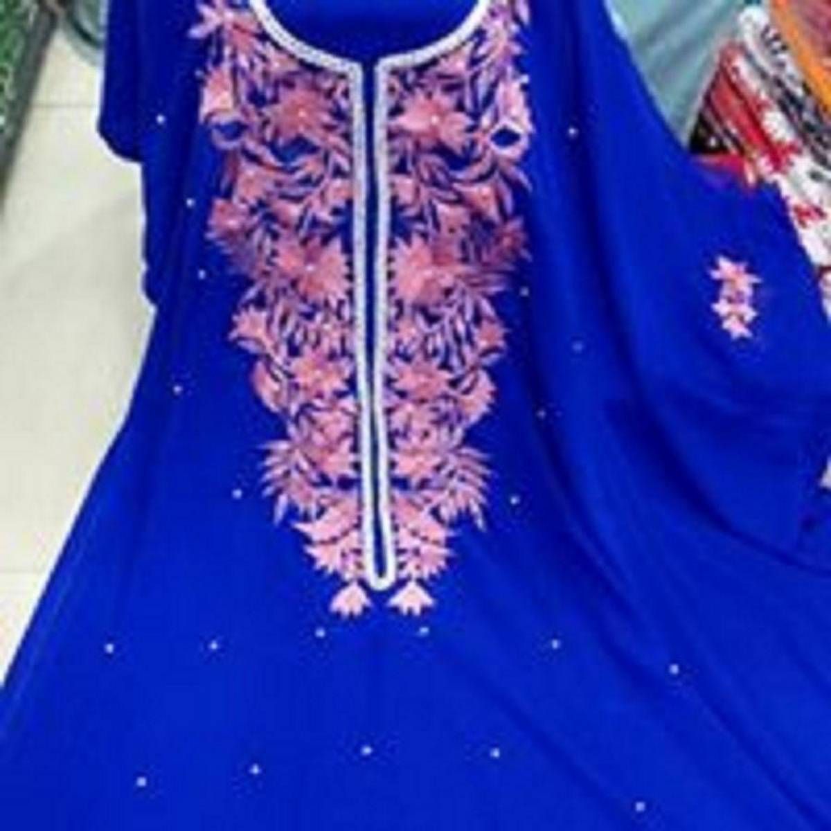 Unstitched Blue Georgette Kurti for Women