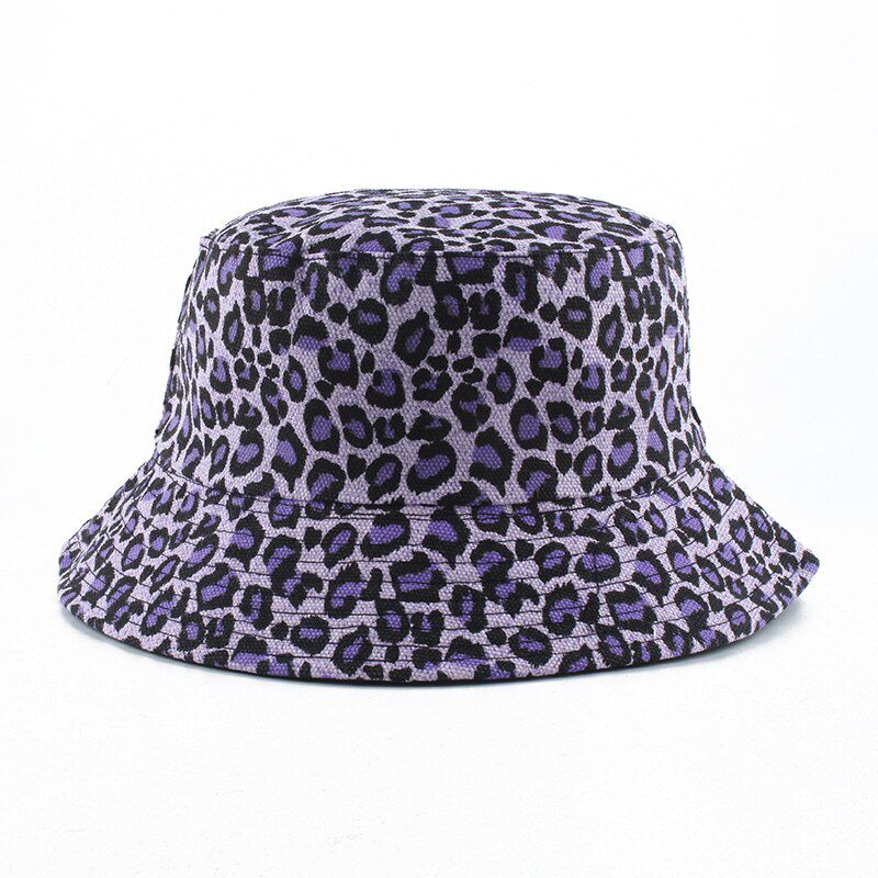 2020 Leopard Bucket Hat Reversible Fisherman Hat Outdoor Travel Panama Hat Sun Cap For Men and Women