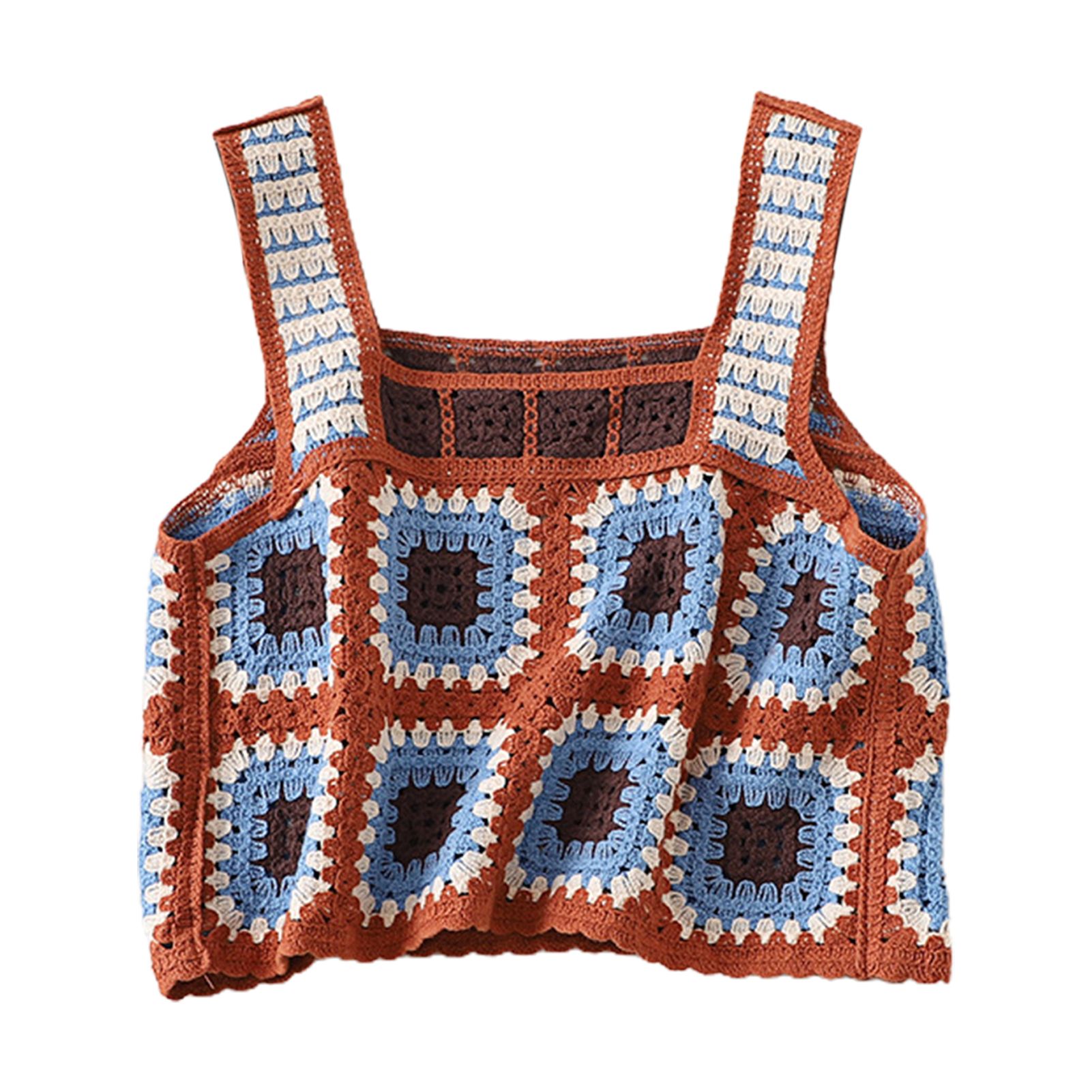 Women Camisole Elegant Retro Embroider Knit Female Camisole