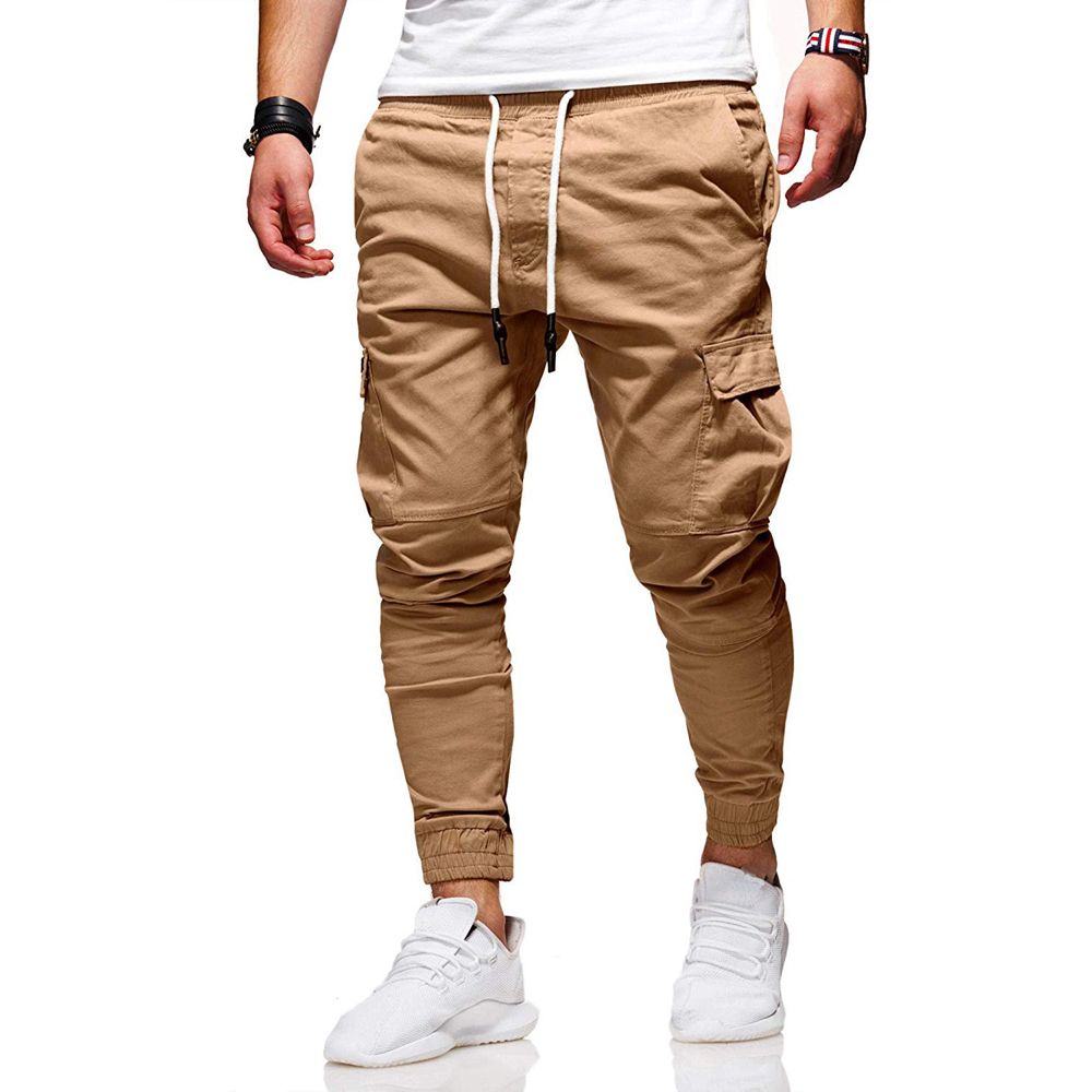 New Men Casual Jogger Pants Streetwear Cargo Sweatpants Men's Multi-pockets Trousers Fitness Gyms Harem Pencil Pants Male