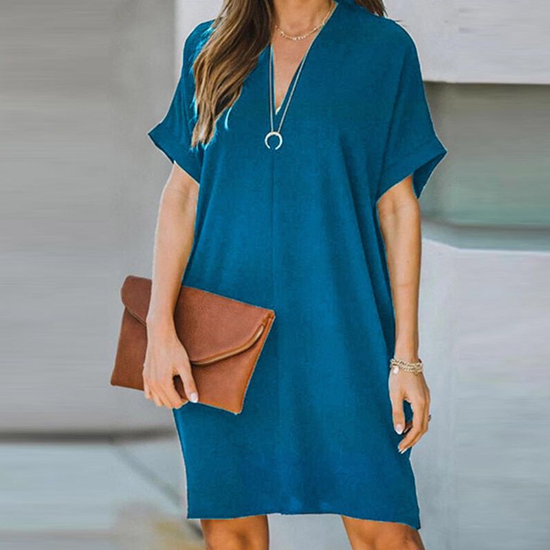 3XL Sexy Backless Butterfly Design Hollow Out Dresses Women V-neck Office Lady Dress 2021 Spring Summer Short Sleeve Party Dress