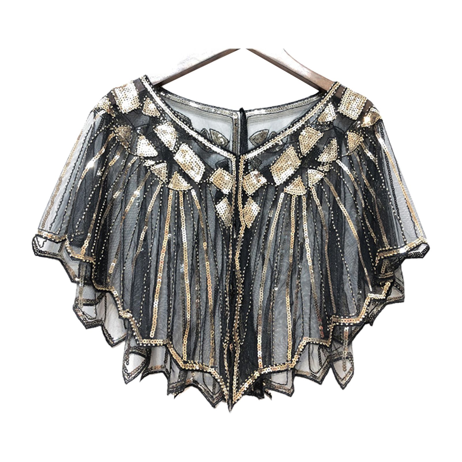 Evening Cape Crochet Le Beaded Sequin Scarf Evening Cape
