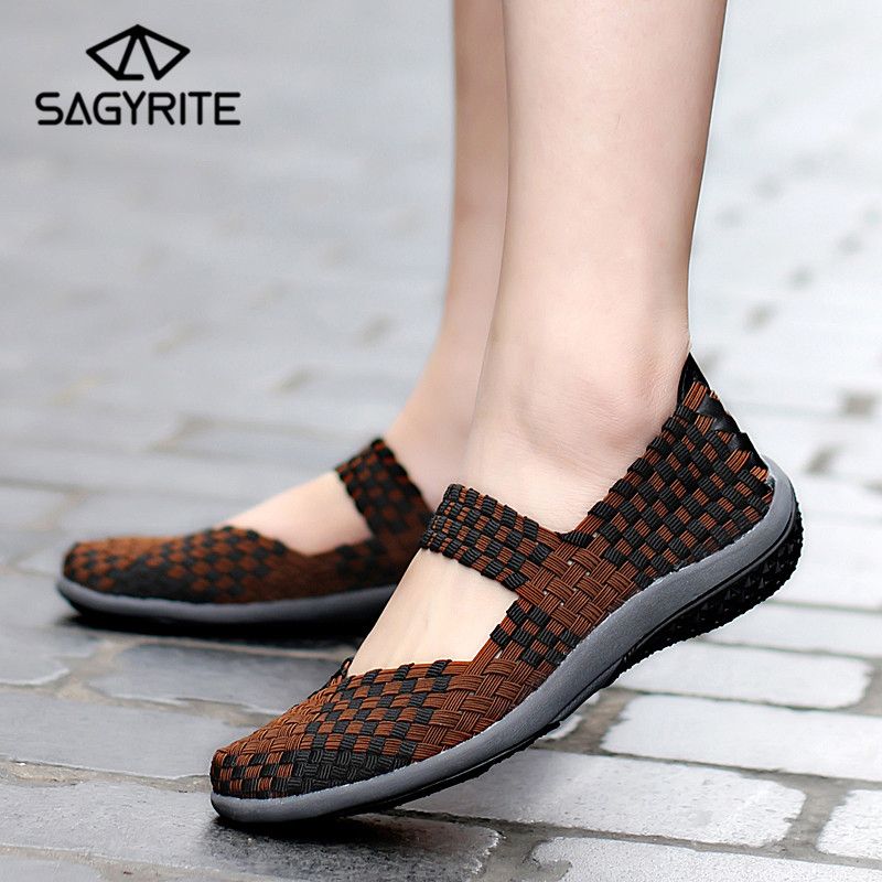 Sneakers Loafers for Women Weaving Shoes Black Dancing Shoes for Women Flats Shoes Hand Woven Shoes Women